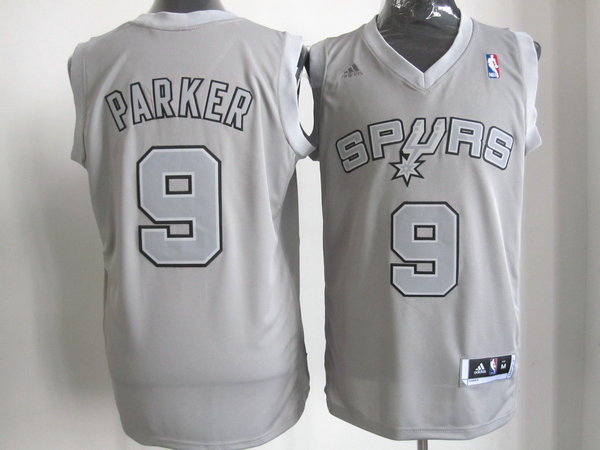  NBA San Antonio Spurs 9 Tony Parker Big Color Fashion Swingman Christmas Day Gray Jerseys